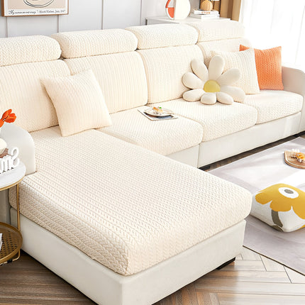 ElasticEase Stretch Sofa Cover – Jacquard Slipcover for Couch Protection & Style
