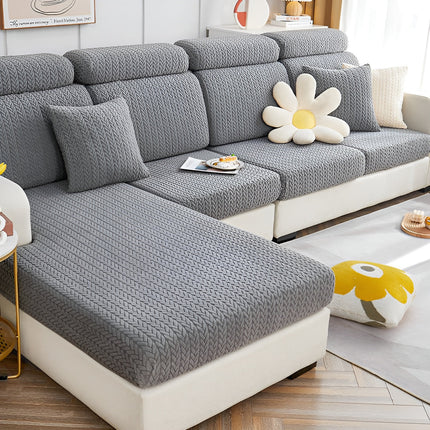 ElasticEase Stretch Sofa Cover – Jacquard Slipcover for Couch Protection & Style