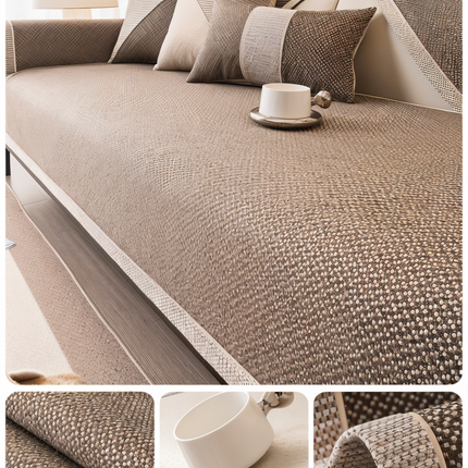 Luxe Anti-Slip Sofa Protector – Premium Polyester, Machine Washable, Elegant Home Décor