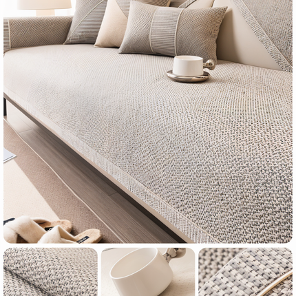 Luxe Anti-Slip Sofa Protector – Premium Polyester, Machine Washable, Elegant Home Décor