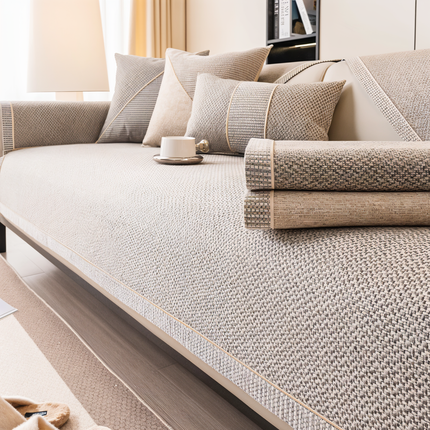 Luxe Anti-Slip Sofa Protector – Premium Polyester, Machine Washable, Elegant Home Décor