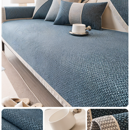 Luxe Anti-Slip Sofa Protector – Premium Polyester, Machine Washable, Elegant Home Décor