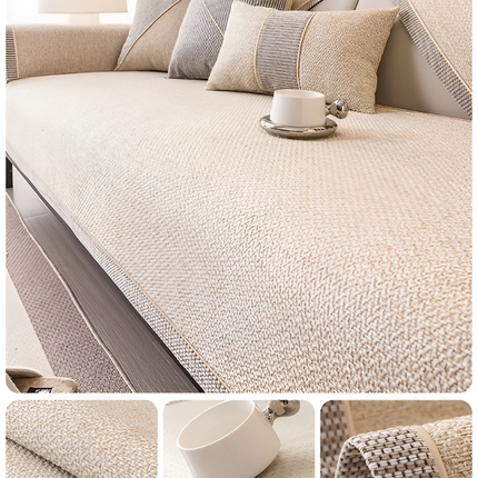 Luxe Anti-Slip Sofa Protector – Premium Polyester, Machine Washable, Elegant Home Décor