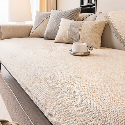 Luxe Anti-Slip Sofa Protector – Premium Polyester, Machine Washable, Elegant Home Décor