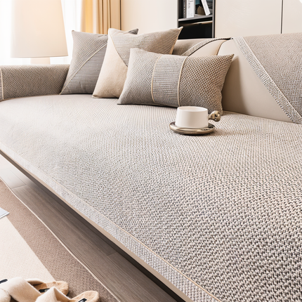 Luxe Anti-Slip Sofa Protector – Premium Polyester, Machine Washable, Elegant Home Décor