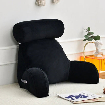 Ergonomic Reading Pillow with Armrests – Cozy Bed & Couch Backrest Cushion