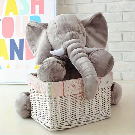 Super Soft Plush Elephant – Cuddly Grey Stuffed Animal Toy, Safe Gift for Babies & Kids