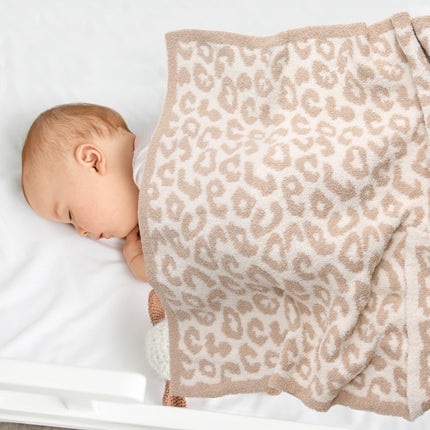 Soft Leopard Print Kids Fleece Blanket – Cozy Microfiber Throw for Nursery & Play