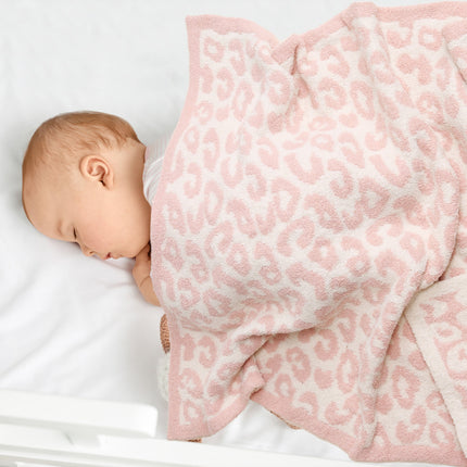 Soft Leopard Print Kids Fleece Blanket – Cozy Microfiber Throw for Nursery & Play