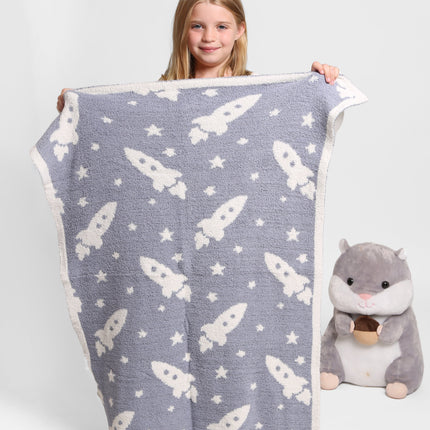 Kids Bee Print Microfiber Throw Blanket – Soft & Cozy 29” x 35” for Toddler Bedding & Nursery Décor