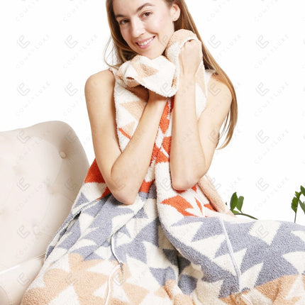 Tribal 2-in-1 Blanket & Pillow – Ultra-Soft Microfiber Throw with Boho Chic Design