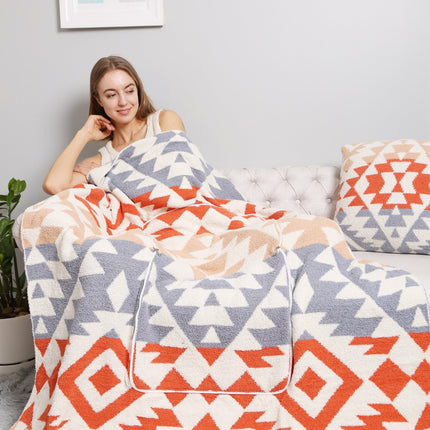 Tribal 2-in-1 Blanket & Pillow – Ultra-Soft Microfiber Throw with Boho Chic Design