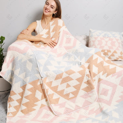 Tribal 2-in-1 Blanket & Pillow – Ultra-Soft Microfiber Throw with Boho Chic Design