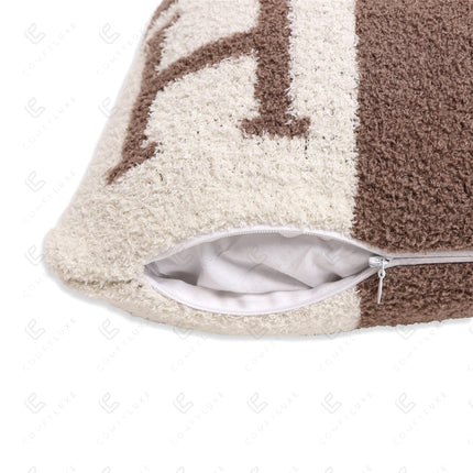 Luxurious Monogram Pillow Cover “H” – Elegant Decorative Cushion Case for Home Decor