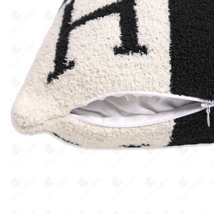 Luxurious Monogram Pillow Cover “H” – Elegant Decorative Cushion Case for Home Decor