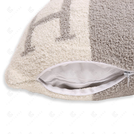 Luxurious Monogram Pillow Cover “H” – Elegant Decorative Cushion Case for Home Decor