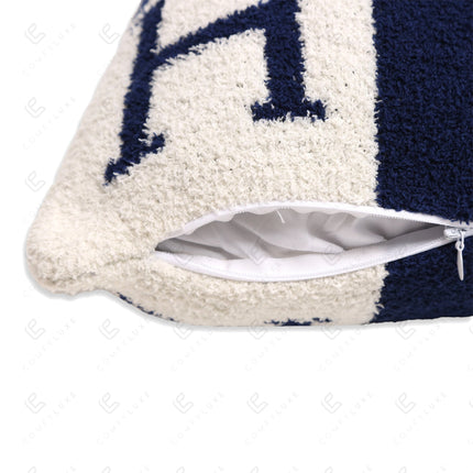 Luxurious Monogram Pillow Cover “H” – Elegant Decorative Cushion Case for Home Decor