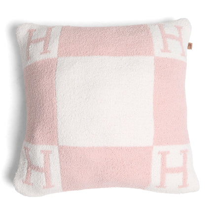 Luxurious Monogram Pillow Cover “H” – Elegant Decorative Cushion Case for Home Decor