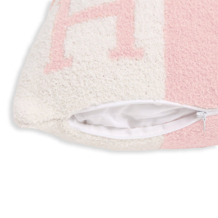 Luxurious Monogram Pillow Cover “H” – Elegant Decorative Cushion Case for Home Decor