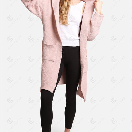 Luxurious Hooded Microfiber Bathrobe – Ultra-Soft, Lightweight Spa Robe with Front Pockets & Adjustable Belt