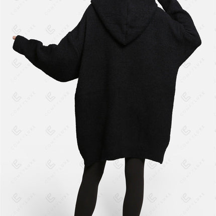 Oversized Sherpa Fleece Wearable Blanket Hoodie – Ultra-Soft Cozy Hoodie with Kangaroo Pocket & Hood for Ultimate Comfort
