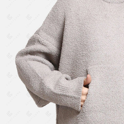 Oversized Sherpa Fleece Wearable Blanket Hoodie – Ultra-Soft Cozy Hoodie with Kangaroo Pocket & Hood for Ultimate Comfort