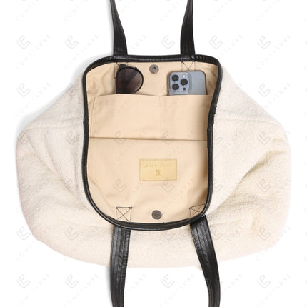 Happy Face Tote Bag – Spacious & Soft Smiley Print Shopper