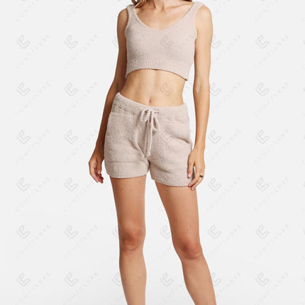 Women's Microfiber Lounge Shorts with Pockets & Drawstring – Comfortable Casual Wear