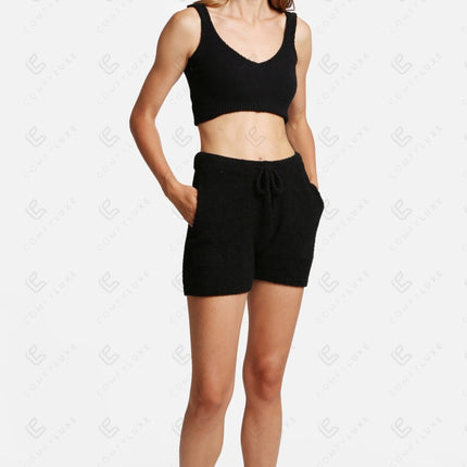 Women's Microfiber Lounge Shorts with Pockets & Drawstring – Comfortable Casual Wear