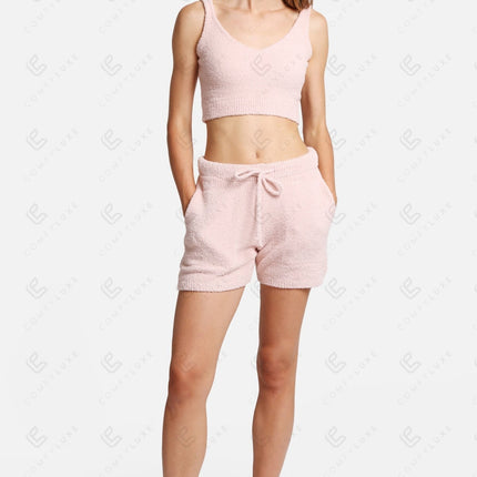 Women's Microfiber Lounge Shorts with Pockets & Drawstring – Comfortable Casual Wear