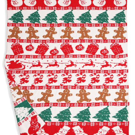 Luxury Christmas Fleece Throw Blanket – Ultra-Soft Plaid Holiday Throw, 50x60 Inch