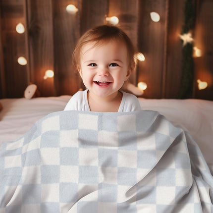 Kids Checkered Fleece Throw Blanket – Ultra Soft & Cozy