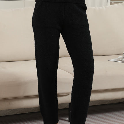 Luxury Women’s Lounge Pants with Pockets – Soft Microfiber Lounge Trousers, Elastic Waistband