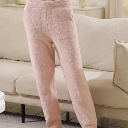 Luxury Women’s Lounge Pants with Pockets – Soft Microfiber Lounge Trousers, Elastic Waistband