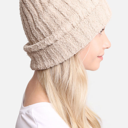 Cozy Grey Knit Beanie Hat – Slouchy Winter Beanie Unisex Warm Knit Cap