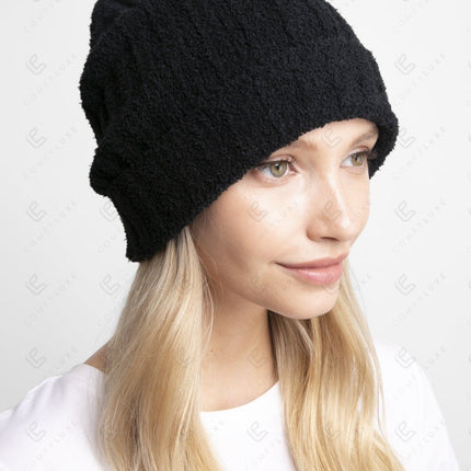 Cozy Grey Knit Beanie Hat – Slouchy Winter Beanie Unisex Warm Knit Cap
