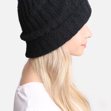 Cozy Grey Knit Beanie Hat – Slouchy Winter Beanie Unisex Warm Knit Cap