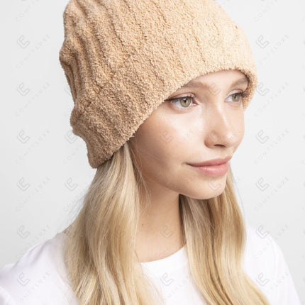 Cozy Grey Knit Beanie Hat – Slouchy Winter Beanie Unisex Warm Knit Cap