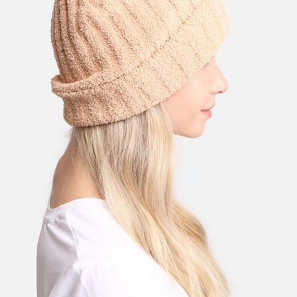 Cozy Grey Knit Beanie Hat – Slouchy Winter Beanie Unisex Warm Knit Cap