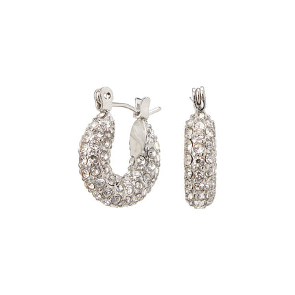 Gold Crystal Hoop Earrings – Luxury Sparkling Strass Hoops in Two Sizes for Women