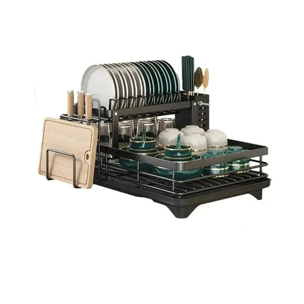 Adjustable Stainless Steel Dish Drying Rack – Compact & Foldable for Small Kitchens