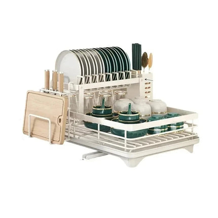 Adjustable Stainless Steel Dish Drying Rack – Compact & Foldable for Small Kitchens