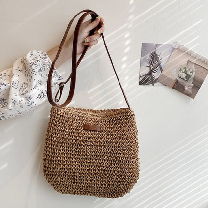 Handwoven Rattan Shoulder Bag – Lightweight, Stylish & Perfect for Summer