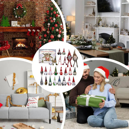 Christmas Advent Calendar Gnomes – 24 Plush Figures with Festive Hats | Cozy Holiday Countdown Gift