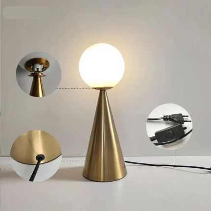 Cone-Shaped LED Table Lamp – Modern Decorative Accent Light for Living Room, Bedroom & Home Décor