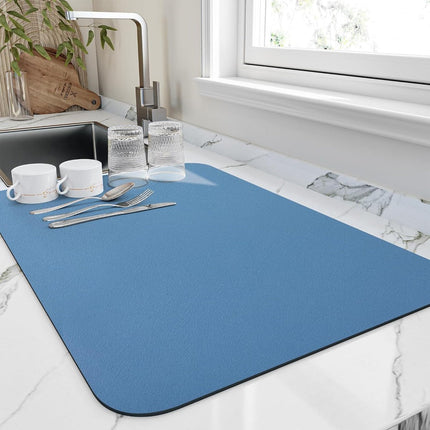 Premium Non-Slip Kitchen Drying Mat – Rubber-Backed Absorbent Counter Mat for Dishes & Sink Area