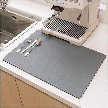 Premium Non-Slip Kitchen Drying Mat – Rubber-Backed Absorbent Counter Mat for Dishes & Sink Area