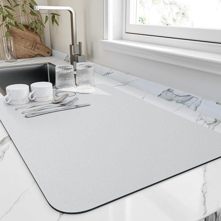 Premium Non-Slip Kitchen Drying Mat – Rubber-Backed Absorbent Counter Mat for Dishes & Sink Area