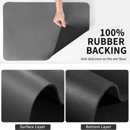 Premium Non-Slip Kitchen Drying Mat – Rubber-Backed Absorbent Counter Mat for Dishes & Sink Area
