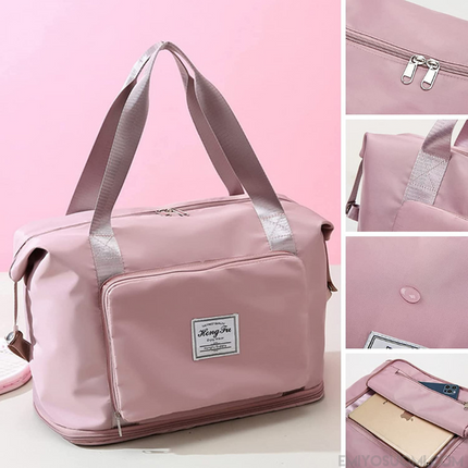 Foldable Waterproof Weekender Travel Bag – Lightweight Carry-On Duffel with Luggage Sleeve